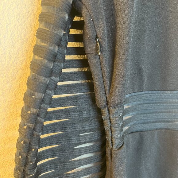 Lulus Black Bodycon Mesh Dress - M Like New - Picture 8 of 11
